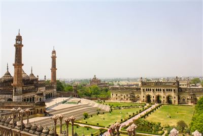 Lucknow-Luftaufnahme der Bada Imambara
